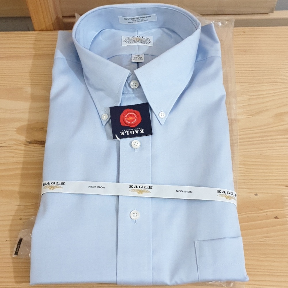EAGLE Men's Shirt Blue Size 17 35/36 New